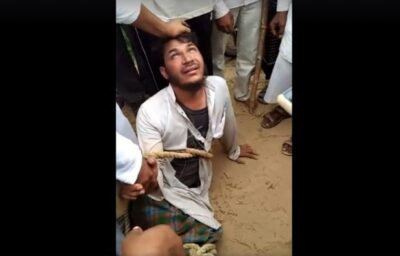 दिमागी रूप से कमजोर मुस्लिम युवक को, भीड़ ने जमकर पीटा वीडियो हुआ वायरल