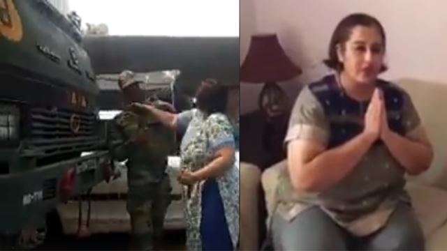 वीडियो : महिला ने फौजी को बीच सड़क मारा थप्पड़ की बेइज्जती , अब मांगना चाहती है माफ़ी (  )