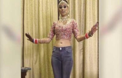 दुल्हन ने अपनी ही शादी में जीन्स-चोली पहन, किया जबरदस्त भांगड़ा :वीडियो